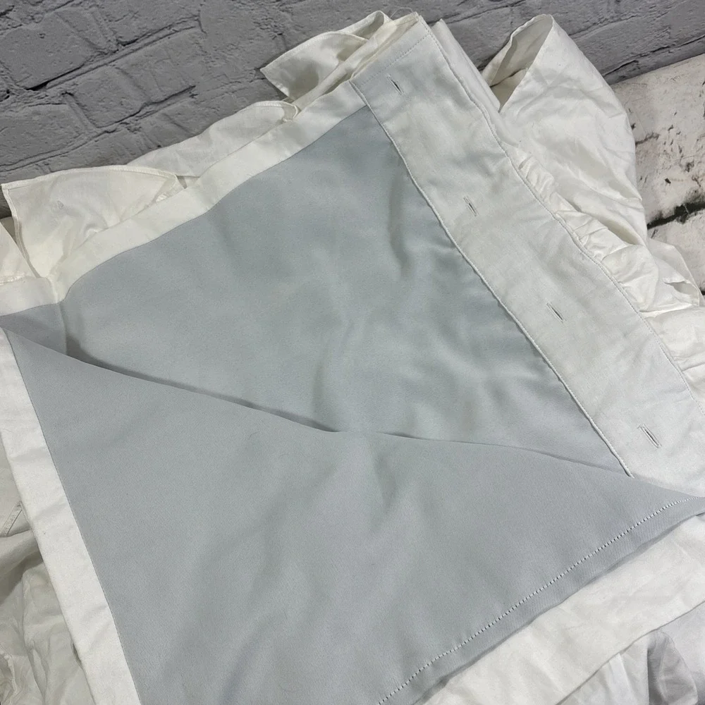 Pottery Barn Kids Ruffles Layers Blackout Curtain White 44x84 Each 2 Panels